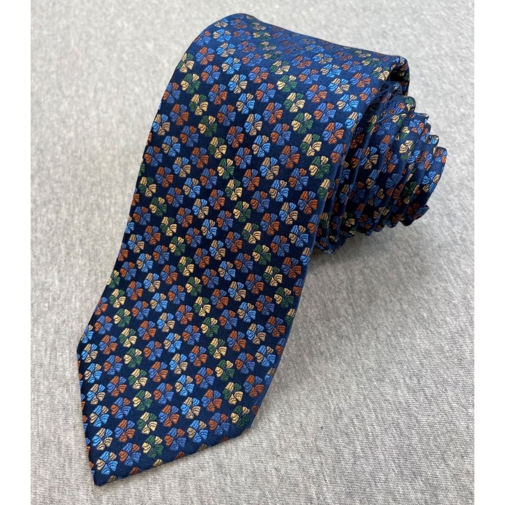 Bruno Pirttelli Tie Mens Floral 100% Silk Hand Made 3" Width 59" Long
